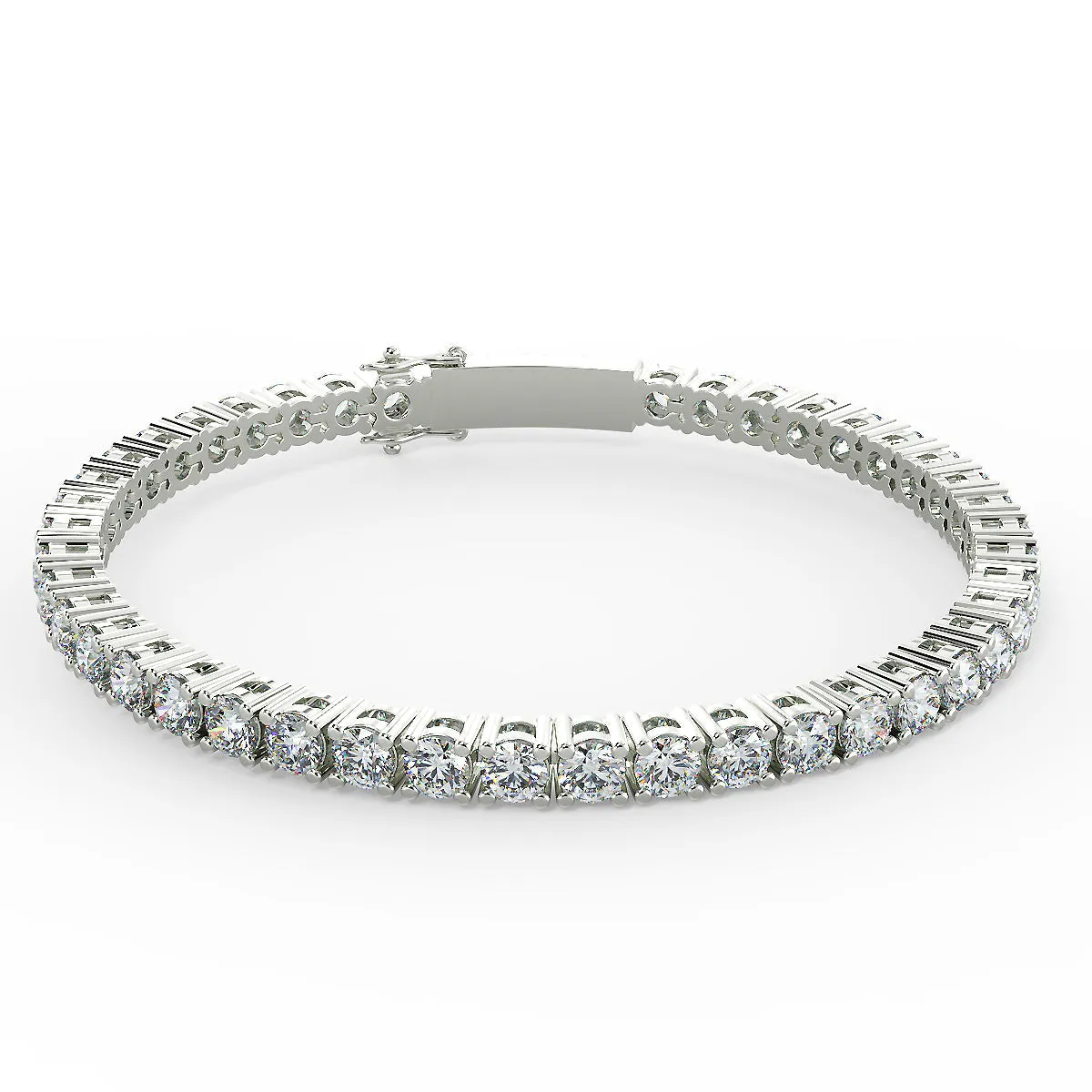 1.00ct Lightweight 18ct Gold Tennis Bracelet