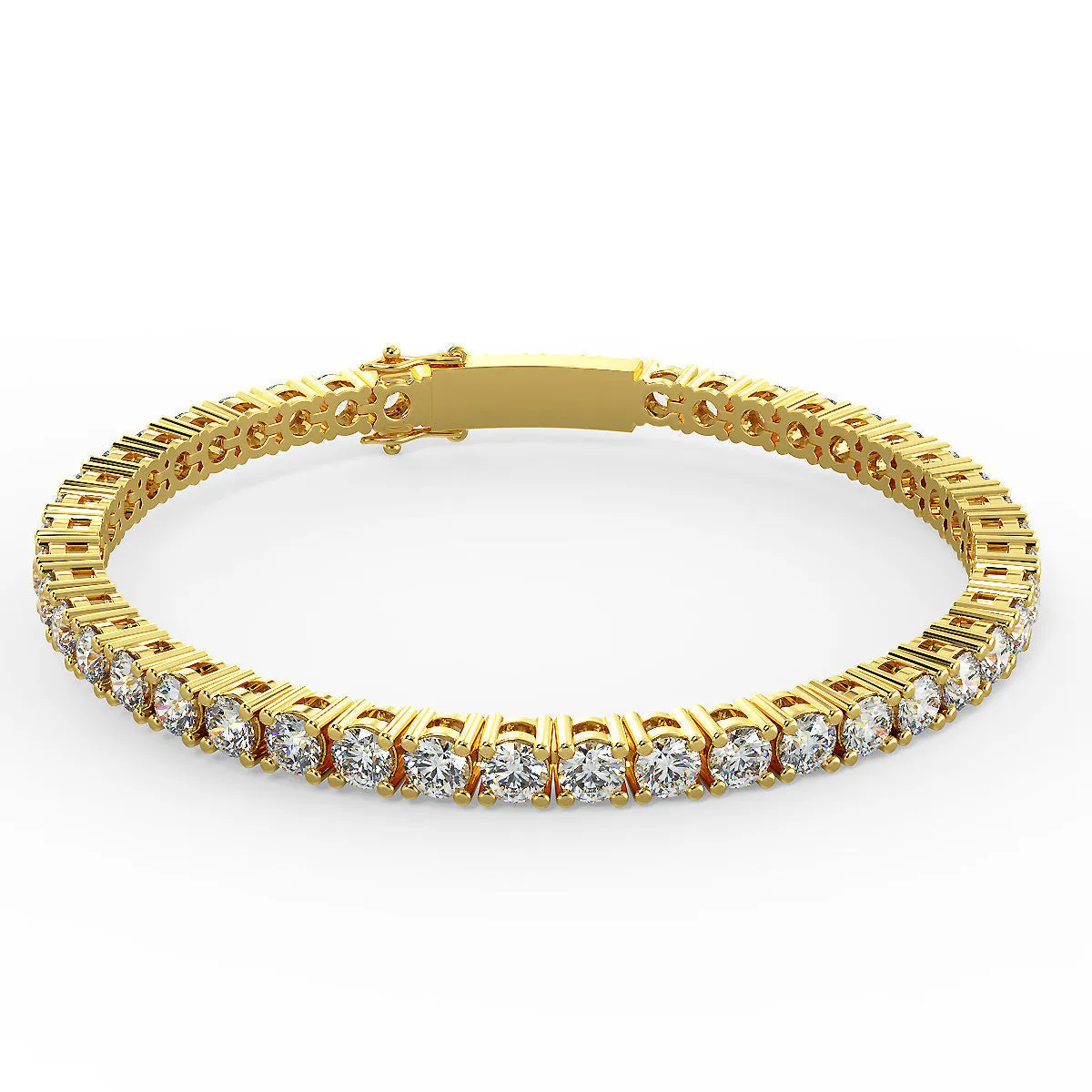 1.00ct Lightweight 18ct Gold Tennis Bracelet