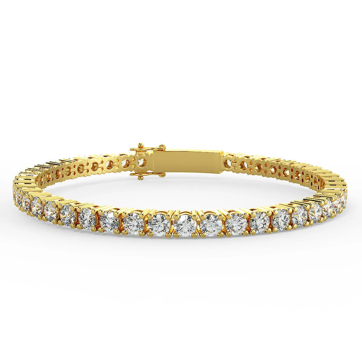 1.00ct Lightweight 18ct Gold Tennis Bracelet