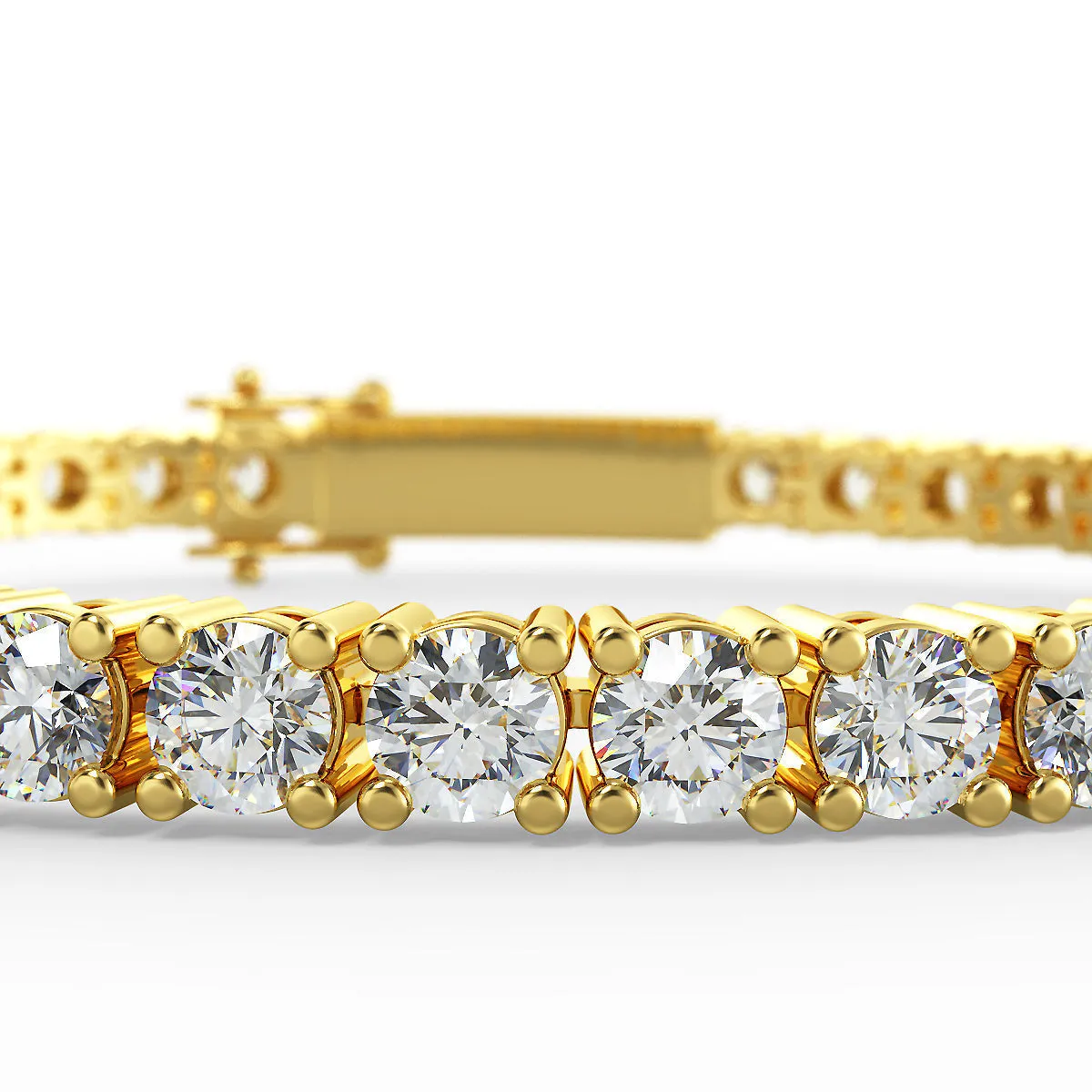 1.00ct Lightweight 18ct Gold Tennis Bracelet