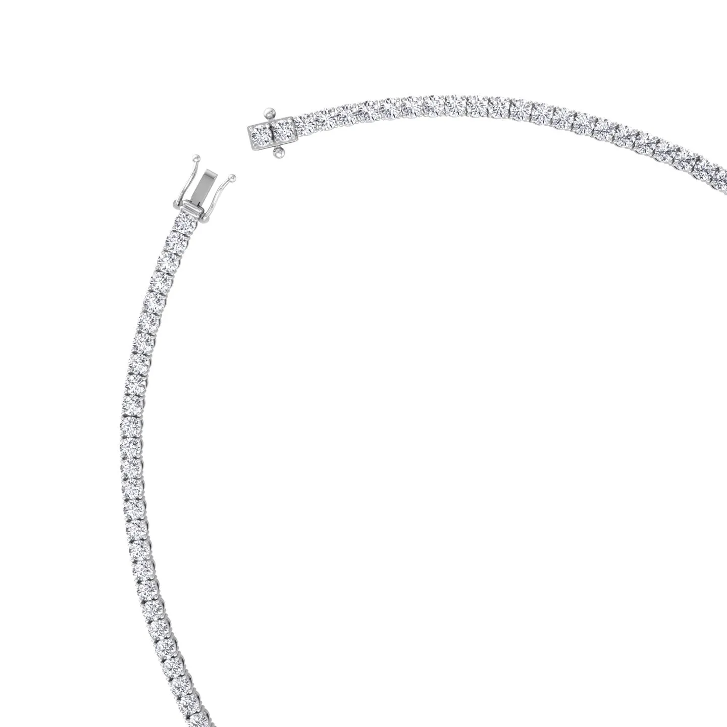 (12CT T.W.) Single Stone Red Ruby Natural Diamond Tennis Necklace