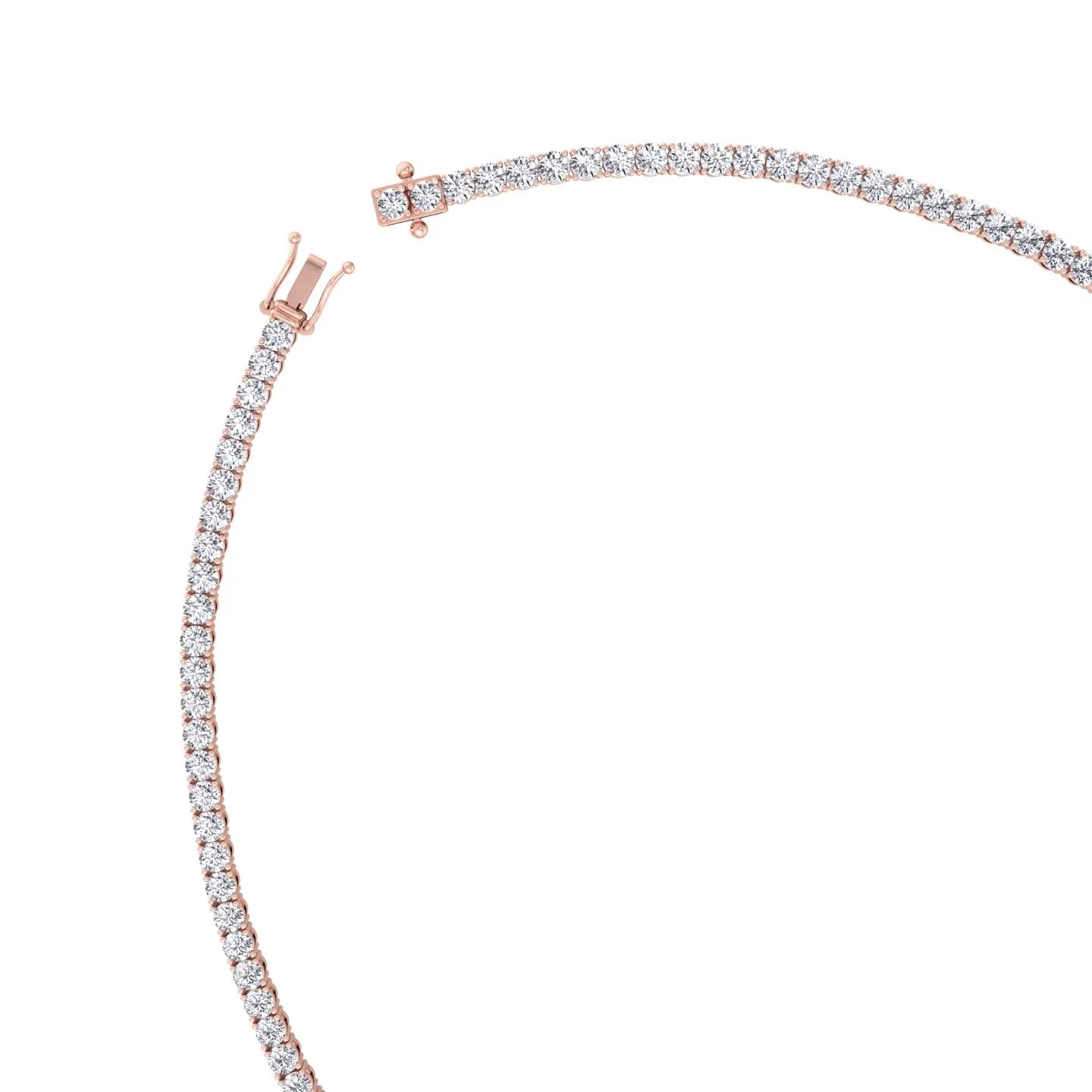 (12CT T.W.) Single Stone Red Ruby Natural Diamond Tennis Necklace