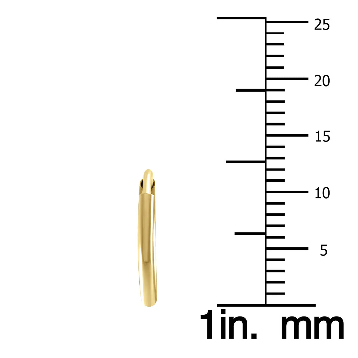 12Mm Endless 14K  Filled Thin Hoop Earrings