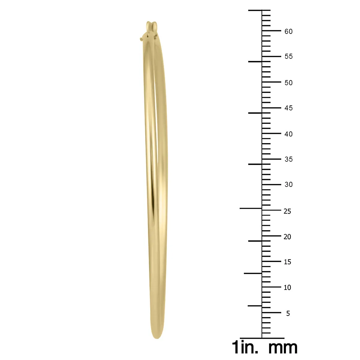 14K  Filled Hoop Earrings 62Mm