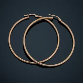 14k Rose Gold Hoop Earrings (45 mm)