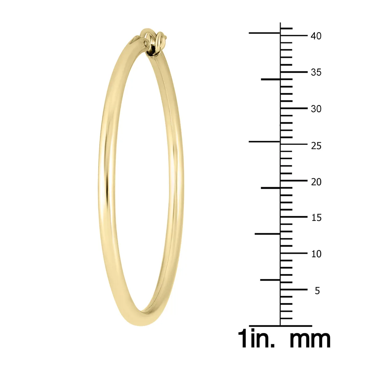 14K Yellow Gold Filled Hoop Earrings (41Mm)
