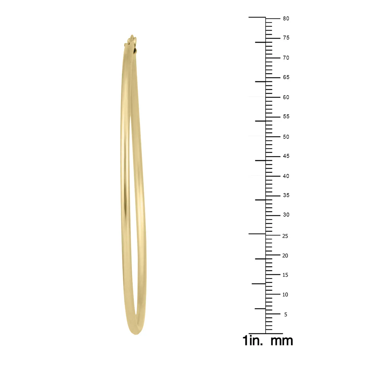14K Yellow Gold Filled Hoop Earrings (76Mm)