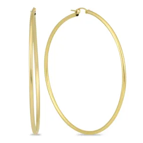 14K Yellow Gold Filled Hoop Earrings (76Mm)