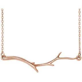 14KT Rose Gold Branch Bar Chain Necklace