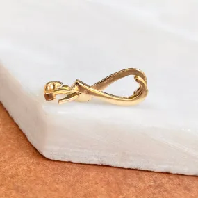 14KT Yellow Gold Pendant Enhancer Slide Hanger 2mm