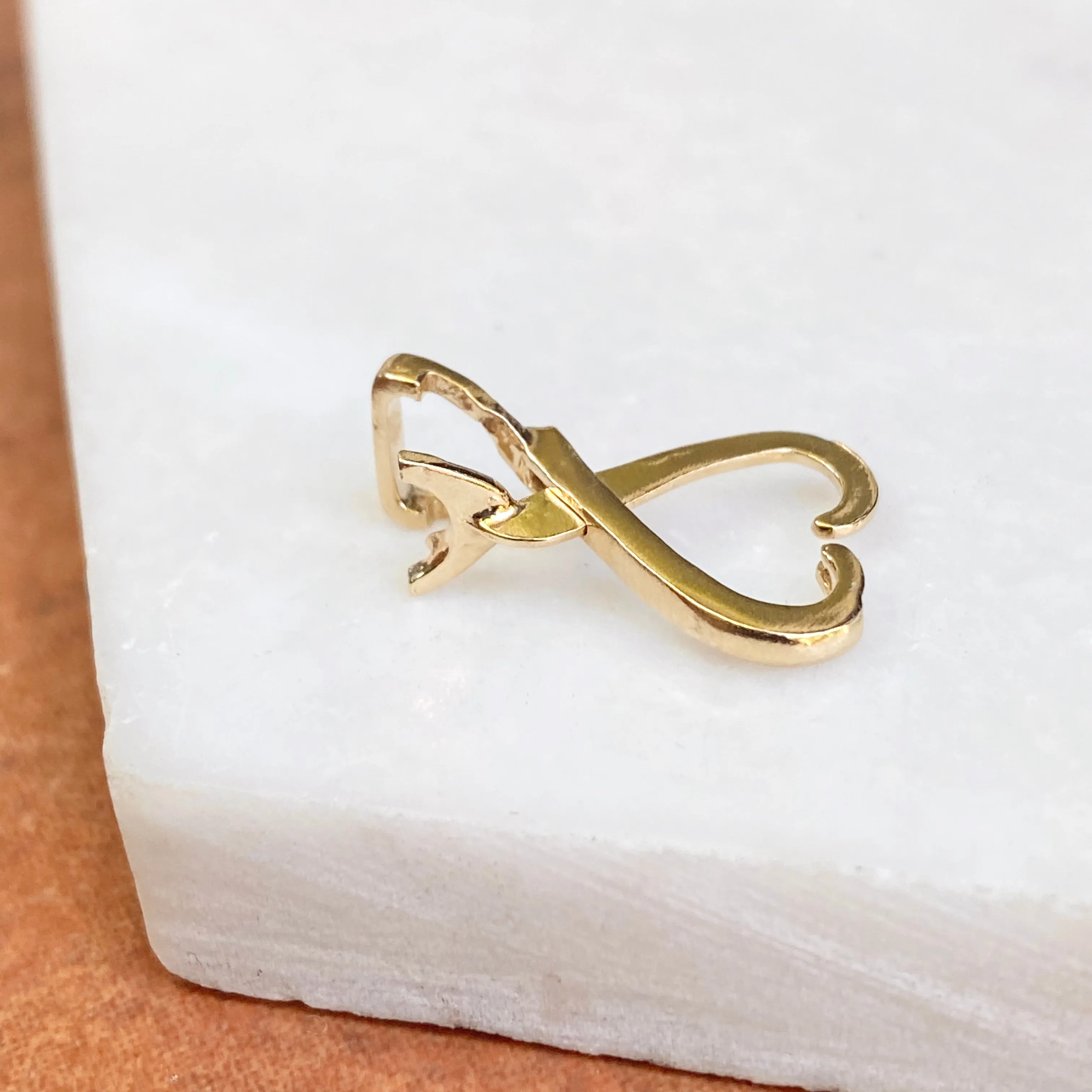 14KT Yellow Gold Pendant Enhancer Slide Hanger 2mm