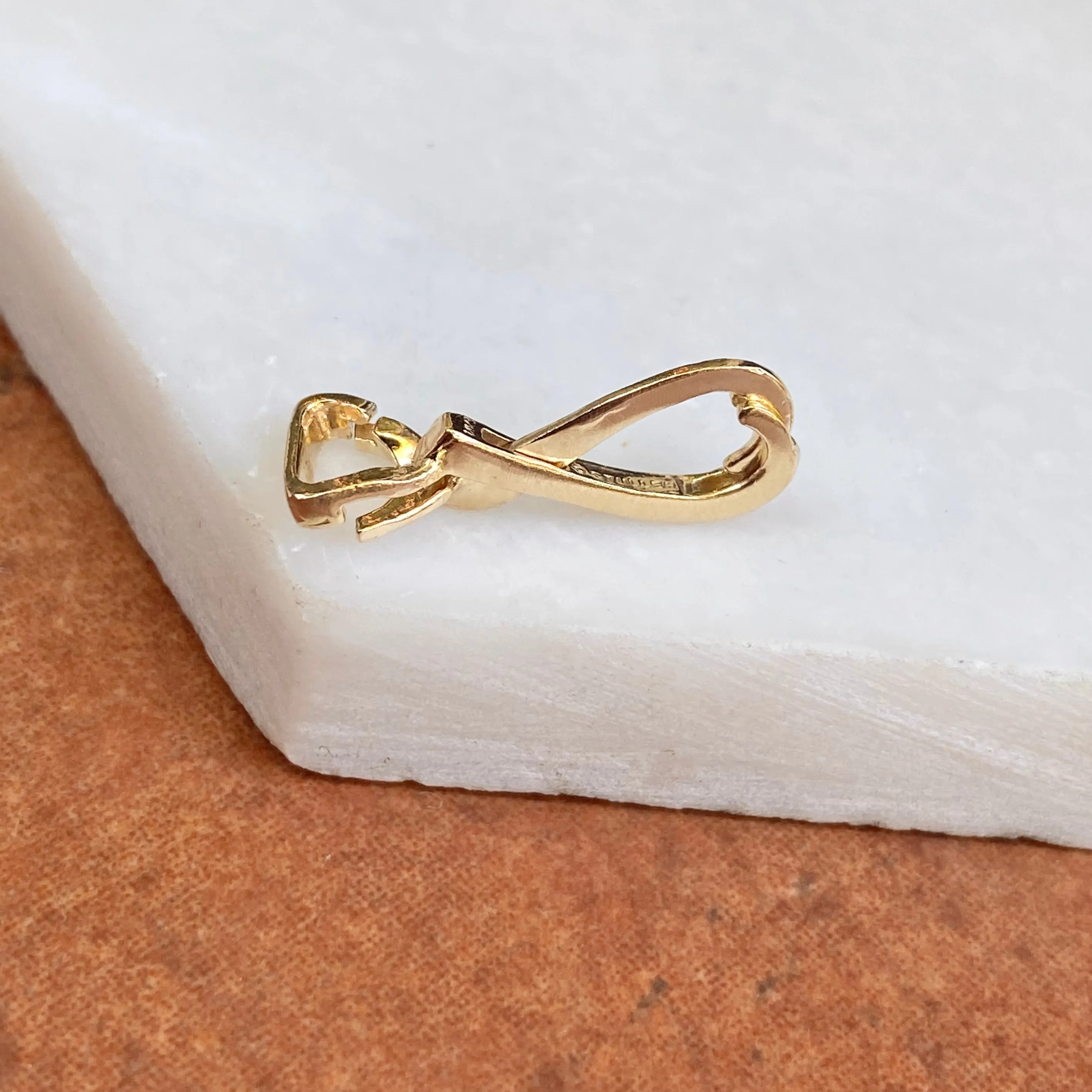 14KT Yellow Gold Pendant Enhancer Slide Hanger 2mm