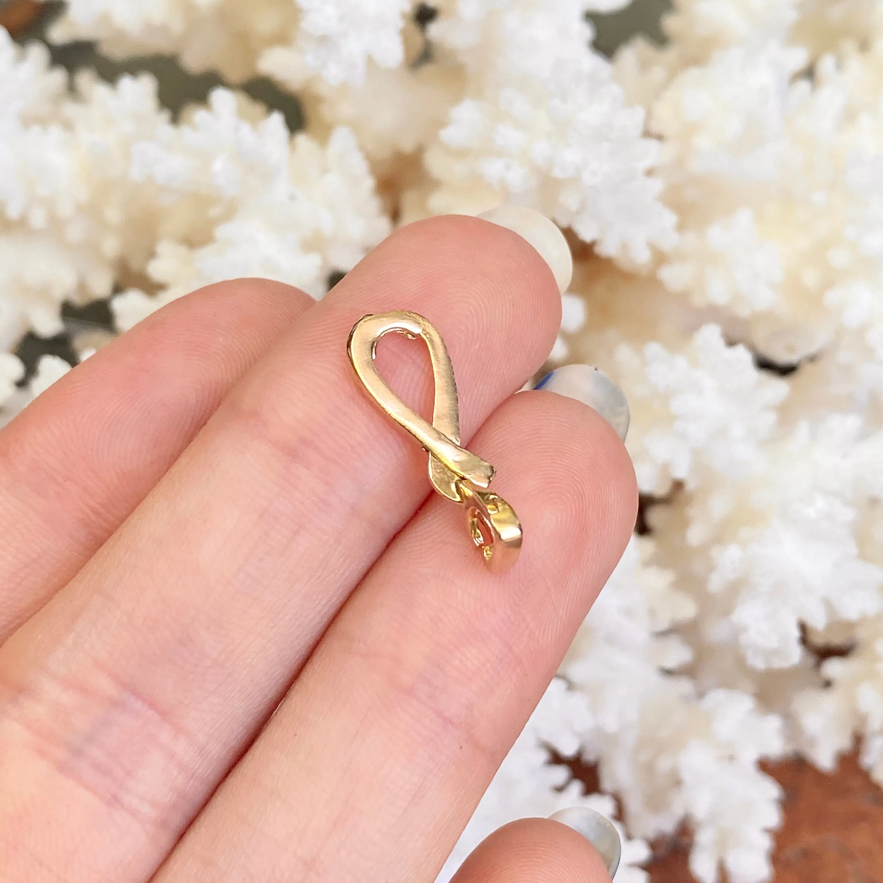 14KT Yellow Gold Pendant Enhancer Slide Hanger 2mm