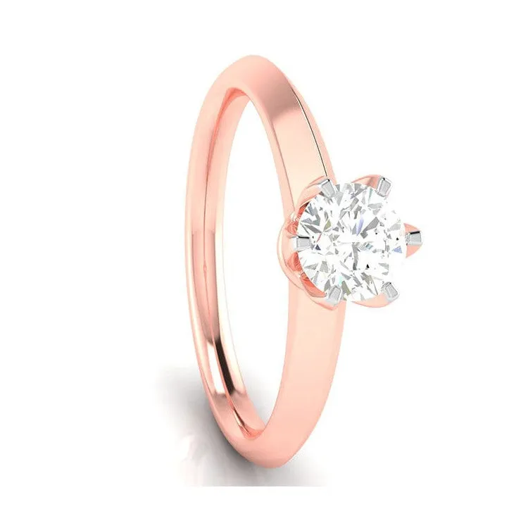 1.50-Carat Lab Grown Solitaire Rose Gold Ring JL AU LG G 106R-D