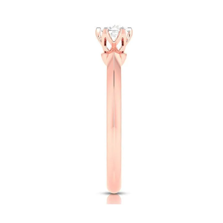 1.50-Carat Lab Grown Solitaire Rose Gold Ring JL AU LG G 106R-D