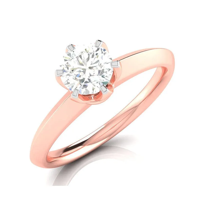 1.50-Carat Lab Grown Solitaire Rose Gold Ring JL AU LG G 106R-D