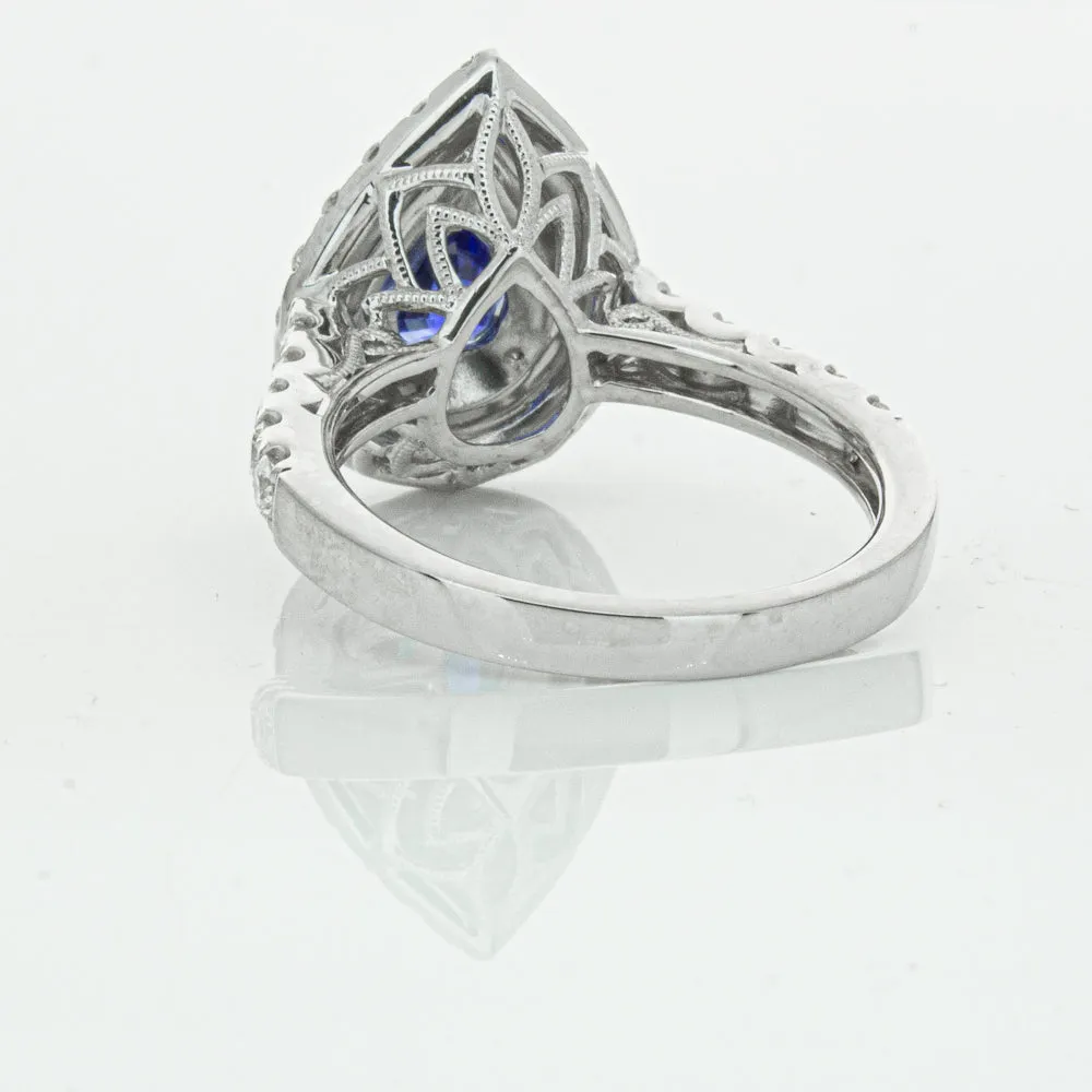 18ct White Gold Sapphire & Diamond Ring