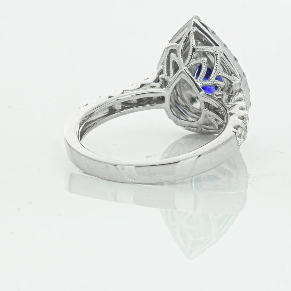 18ct White Gold Sapphire & Diamond Ring