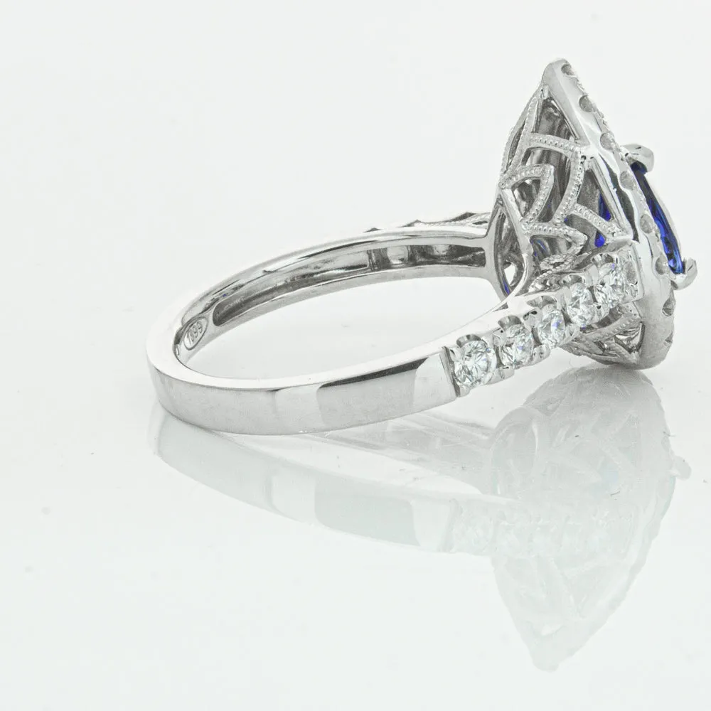18ct White Gold Sapphire & Diamond Ring