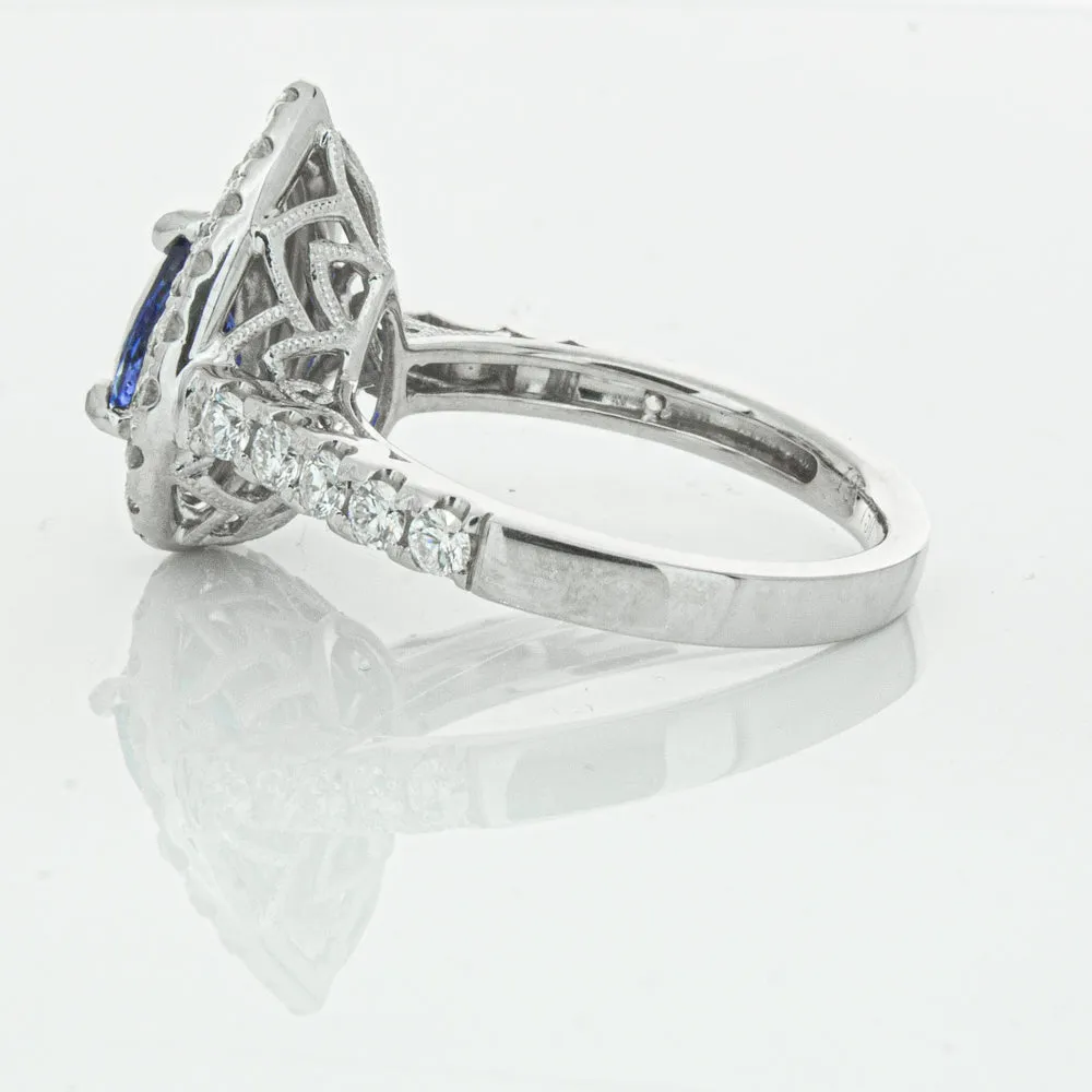 18ct White Gold Sapphire & Diamond Ring