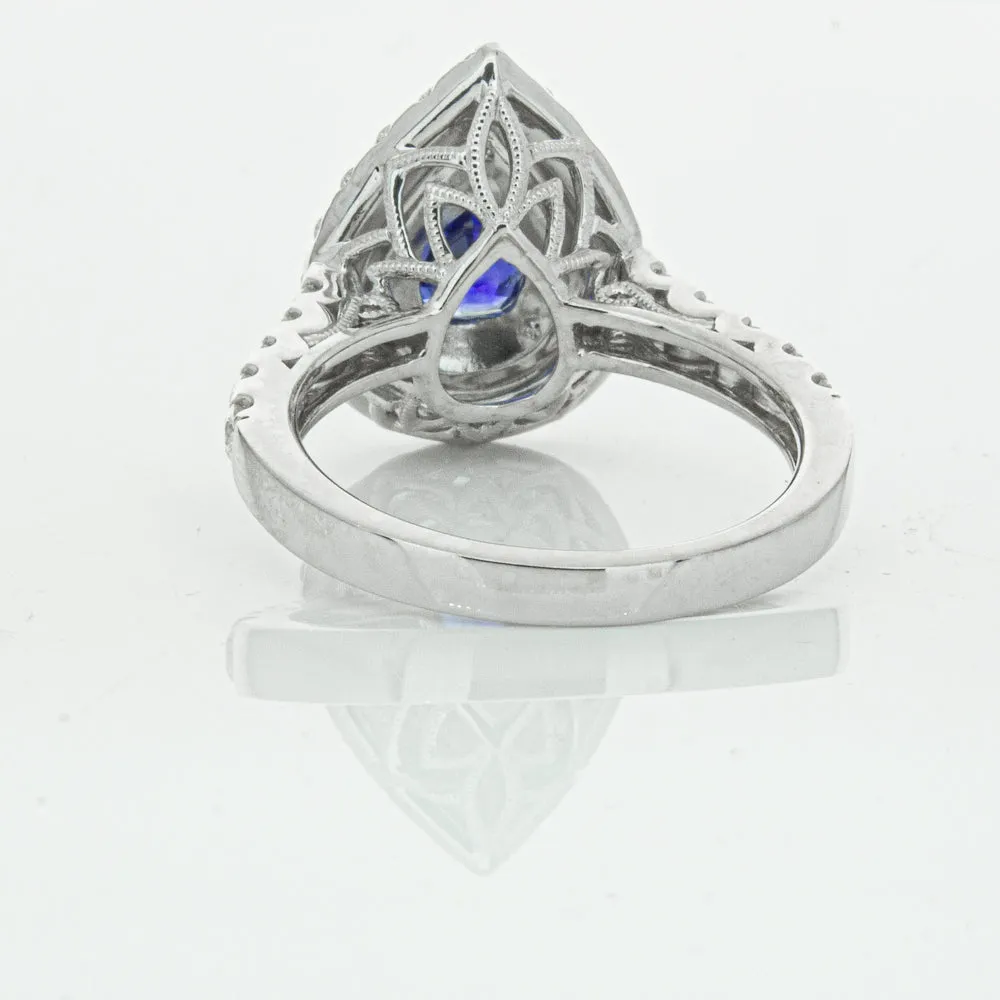 18ct White Gold Sapphire & Diamond Ring