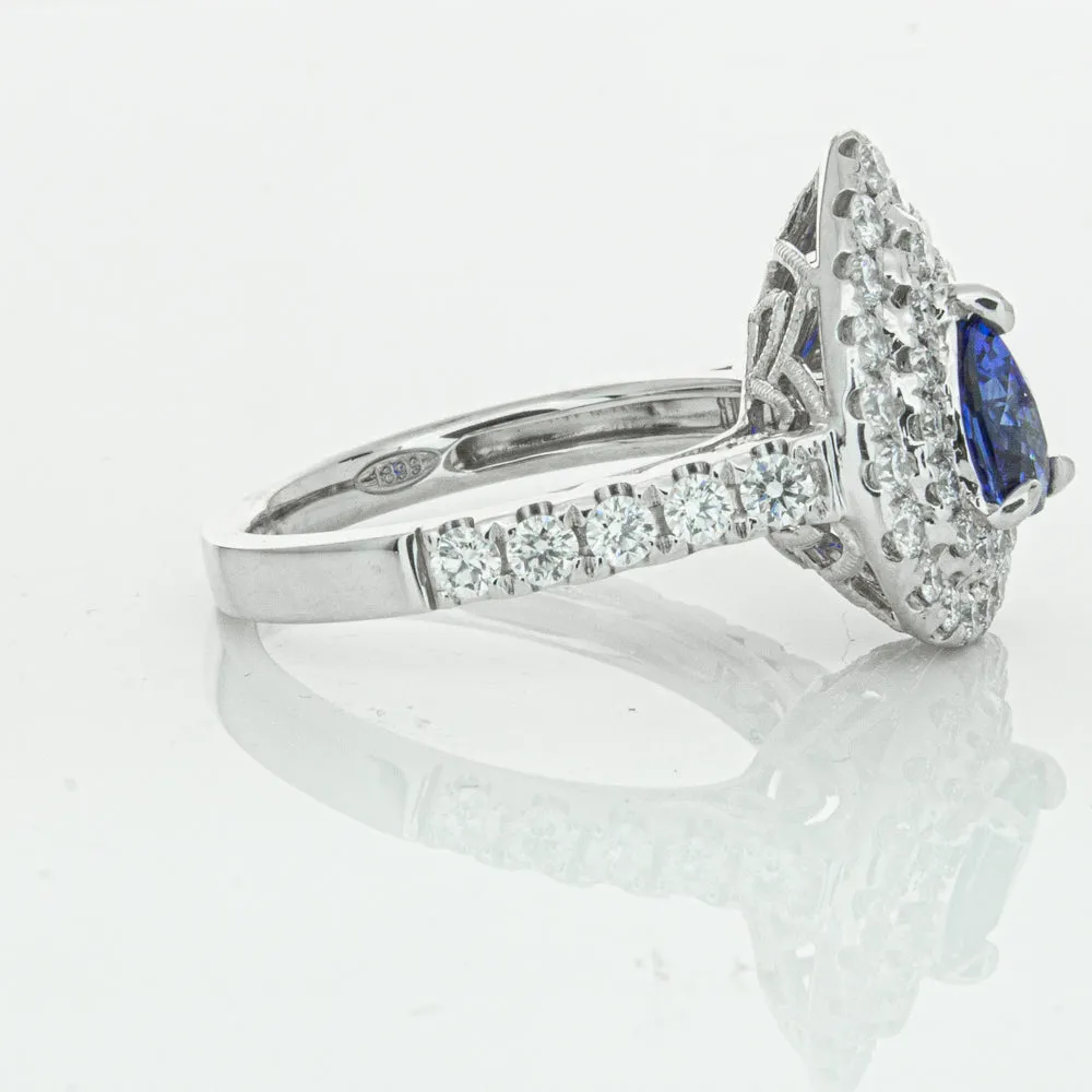 18ct White Gold Sapphire & Diamond Ring