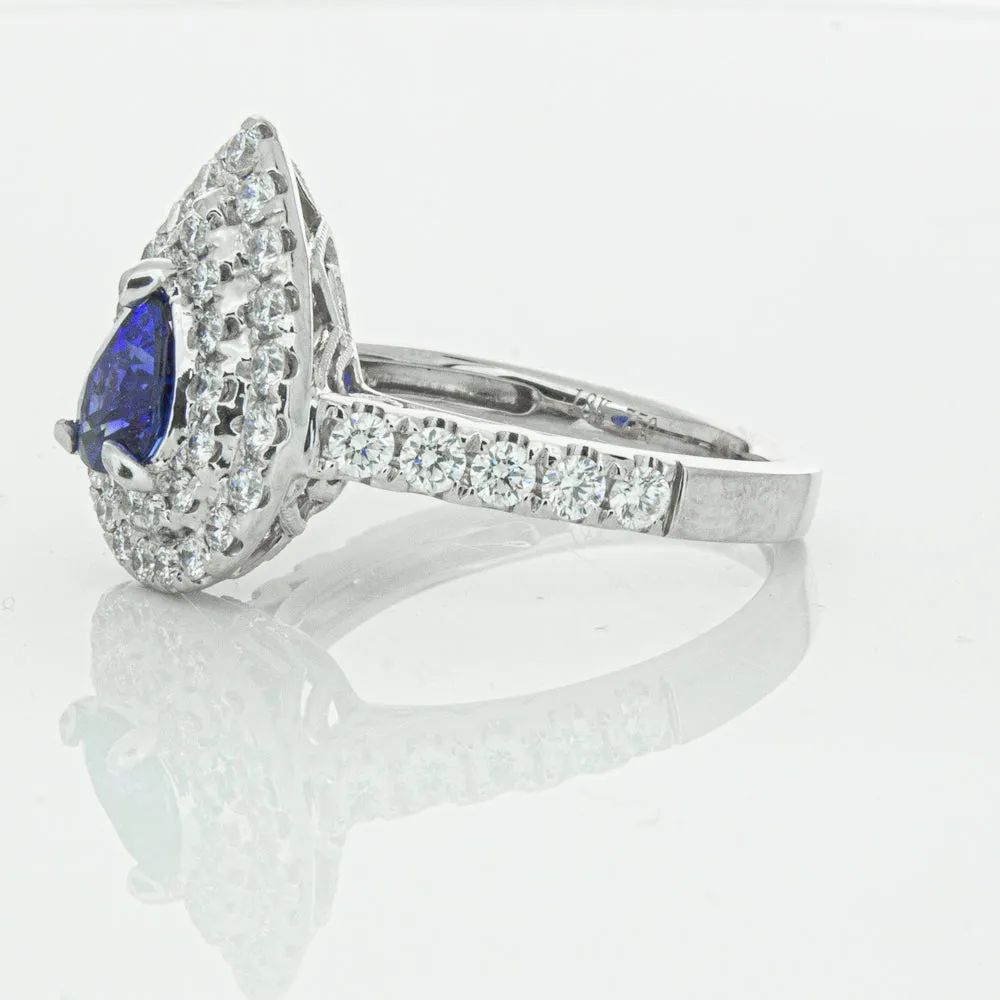 18ct White Gold Sapphire & Diamond Ring