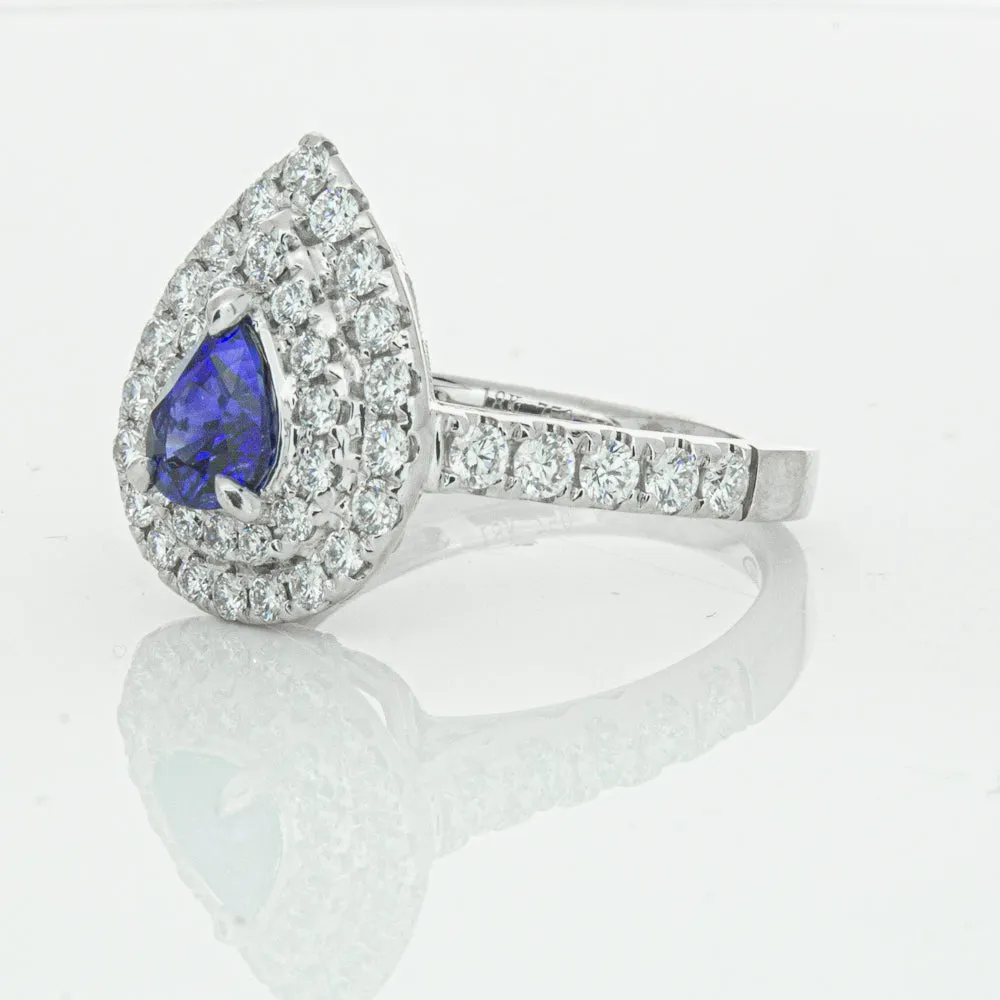 18ct White Gold Sapphire & Diamond Ring