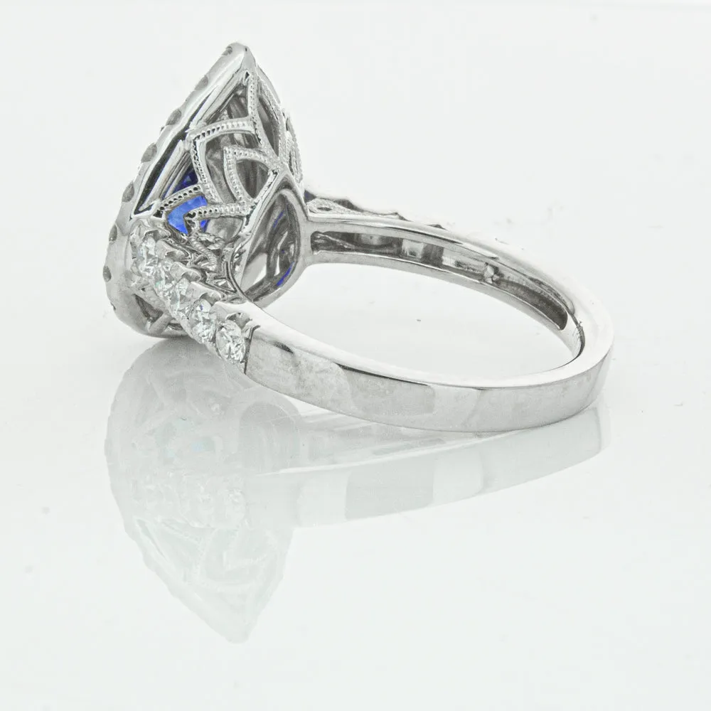 18ct White Gold Sapphire & Diamond Ring