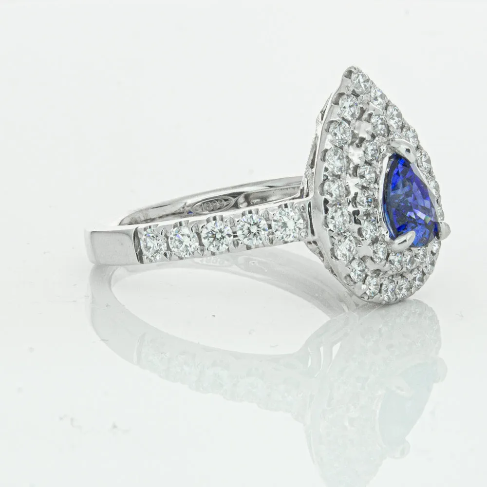 18ct White Gold Sapphire & Diamond Ring