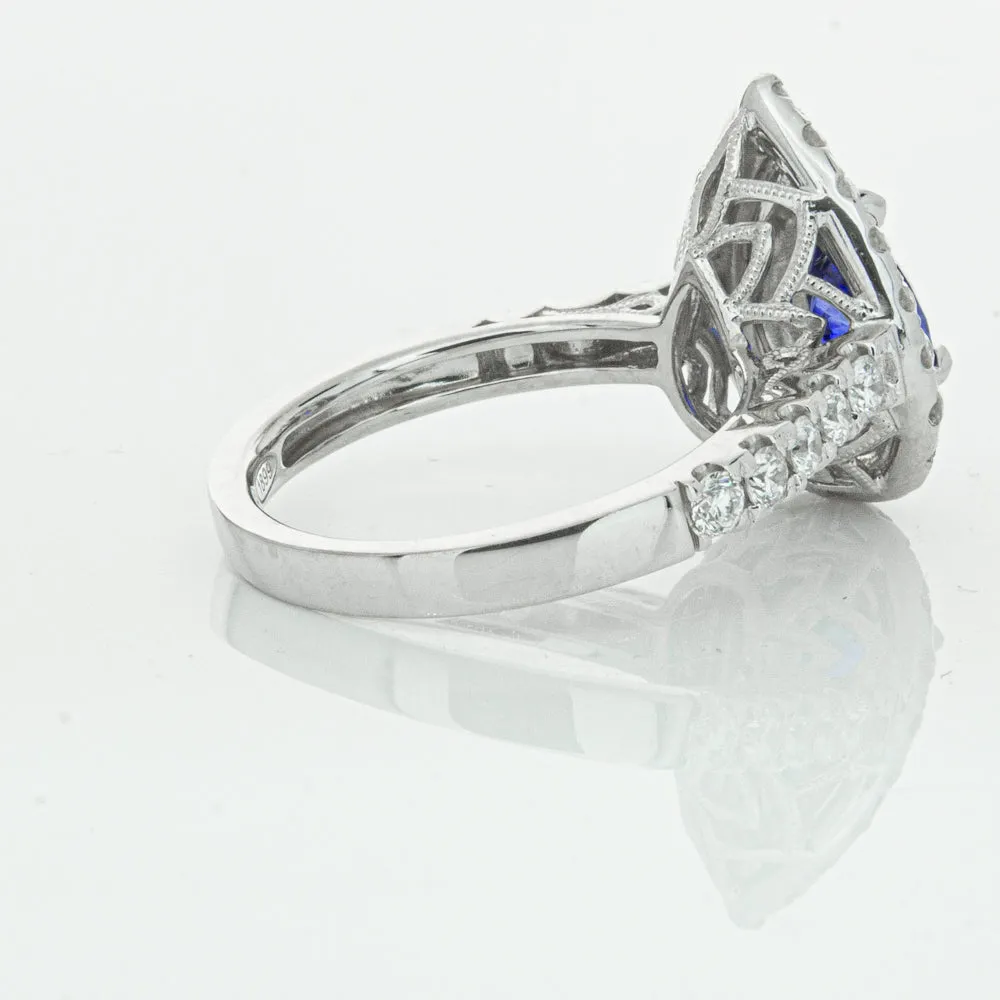 18ct White Gold Sapphire & Diamond Ring