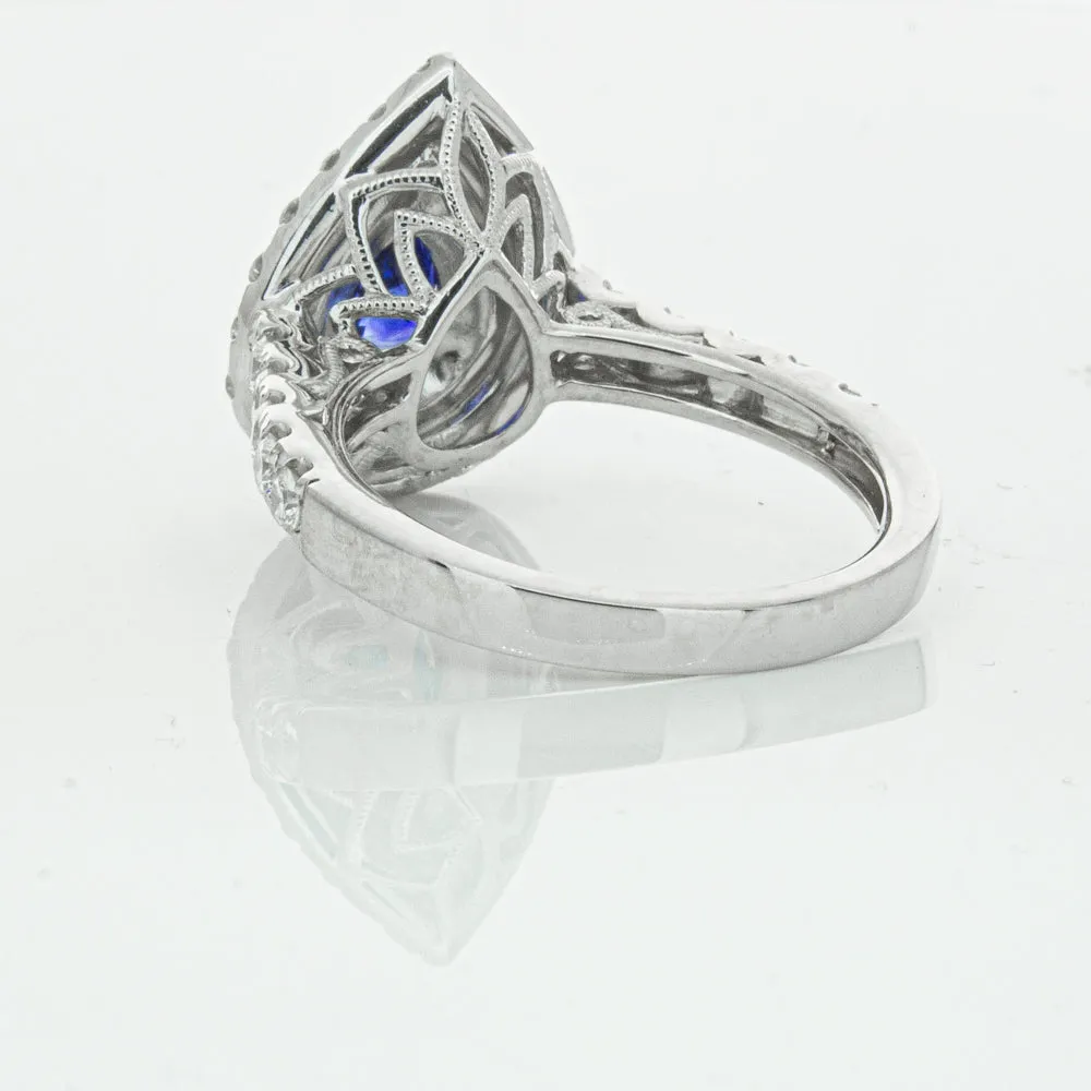 18ct White Gold Sapphire & Diamond Ring