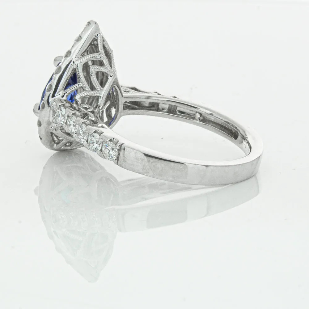 18ct White Gold Sapphire & Diamond Ring