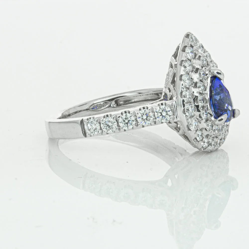 18ct White Gold Sapphire & Diamond Ring