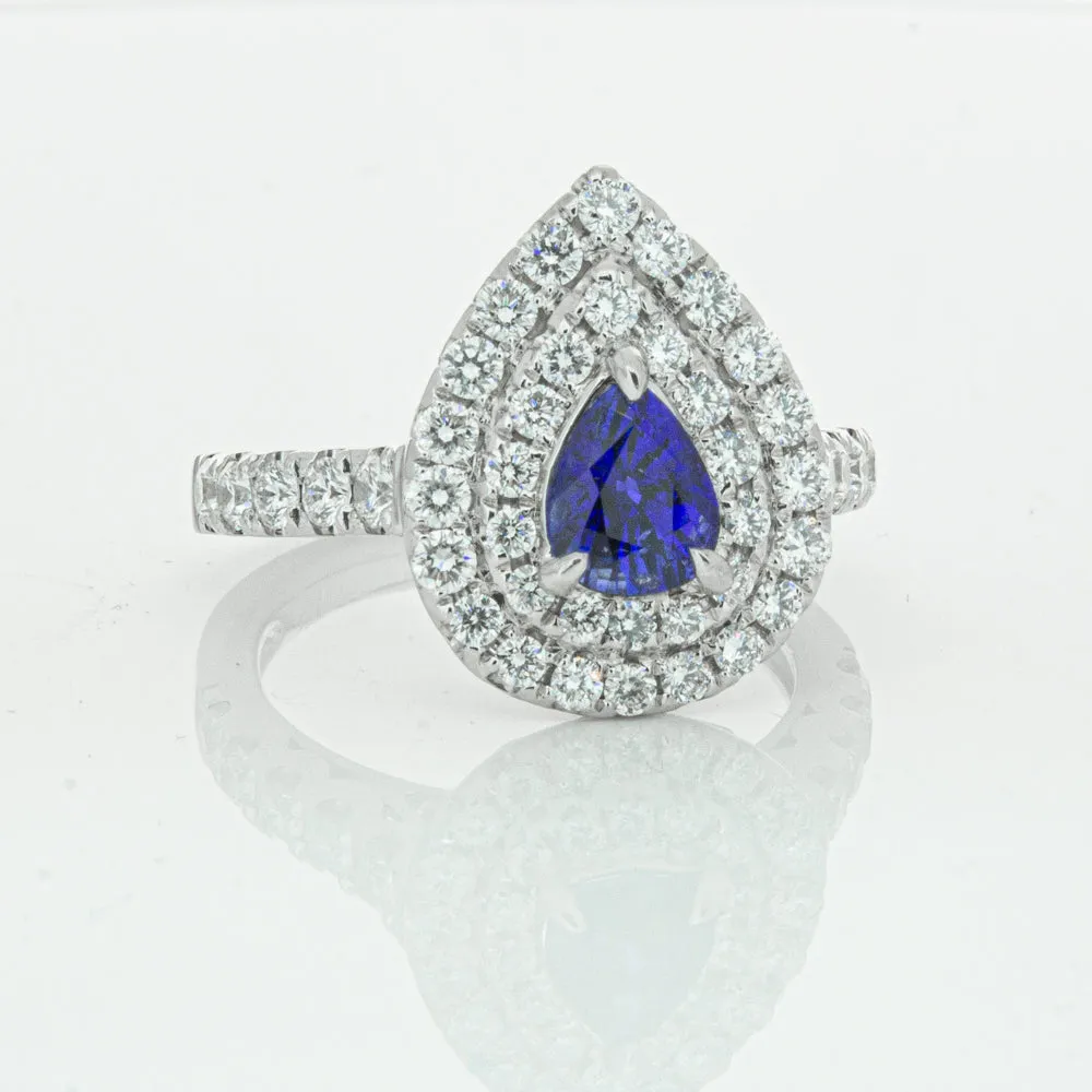 18ct White Gold Sapphire & Diamond Ring