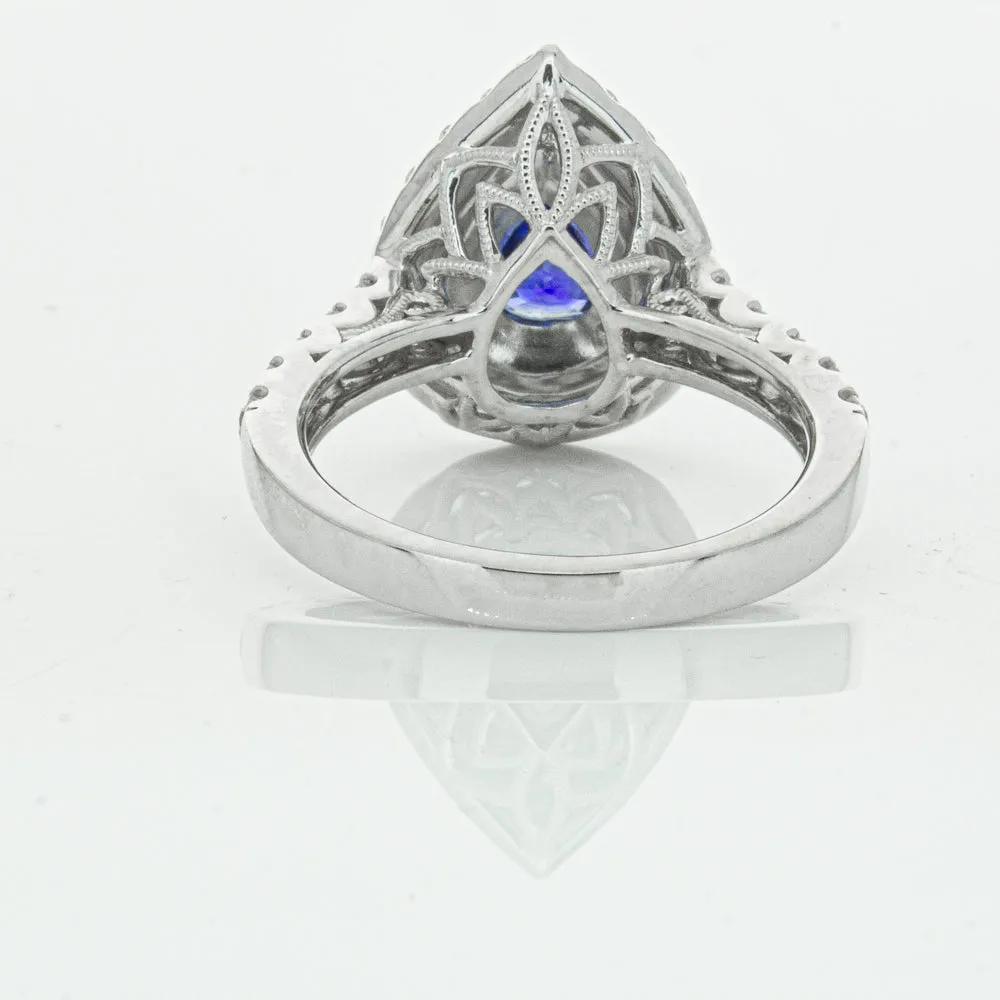 18ct White Gold Sapphire & Diamond Ring