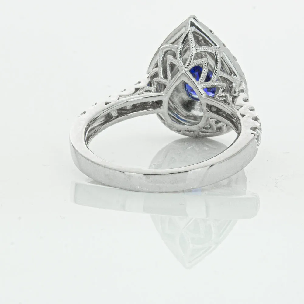 18ct White Gold Sapphire & Diamond Ring