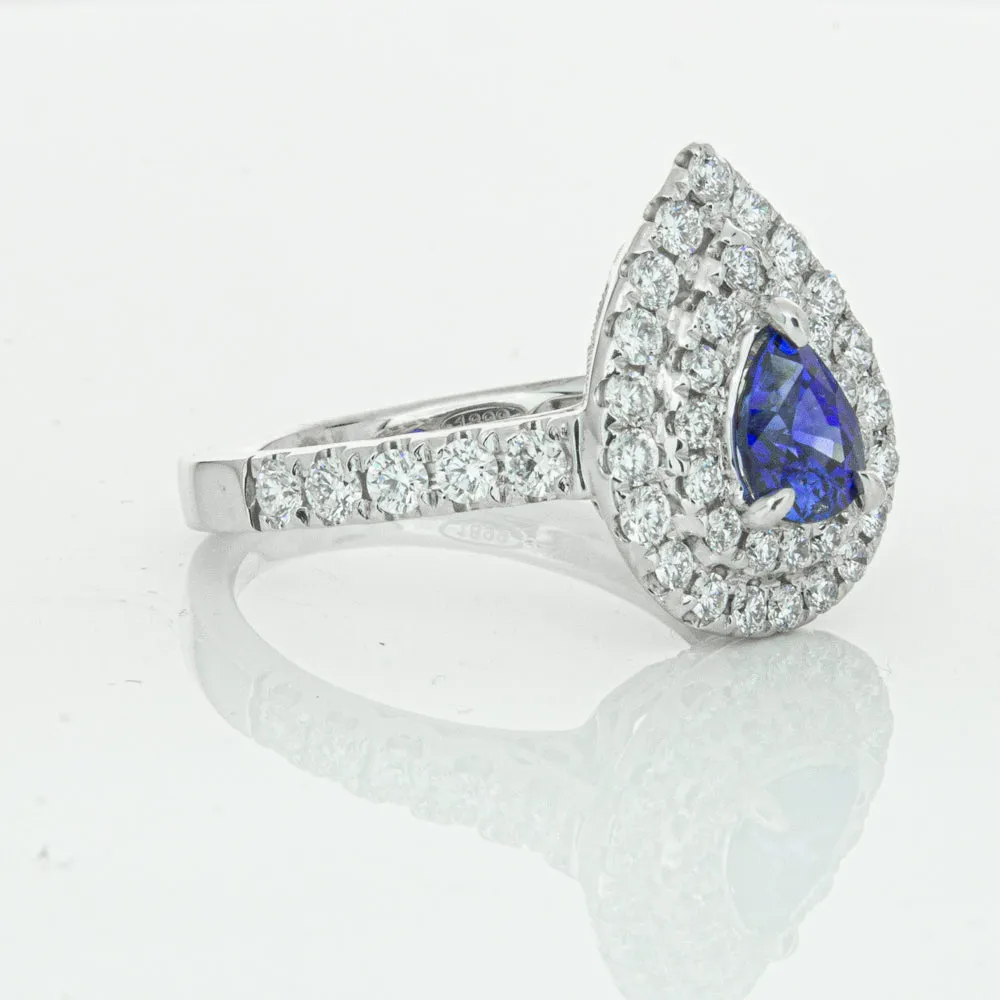 18ct White Gold Sapphire & Diamond Ring