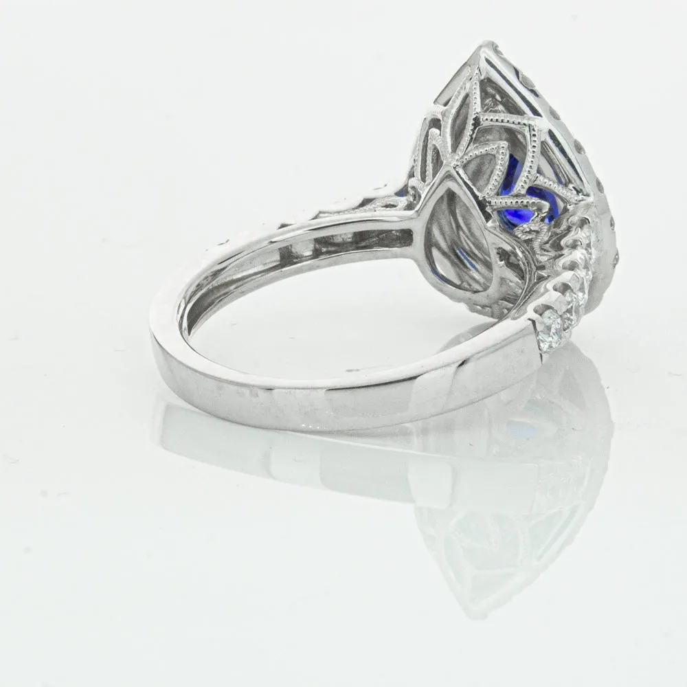 18ct White Gold Sapphire & Diamond Ring