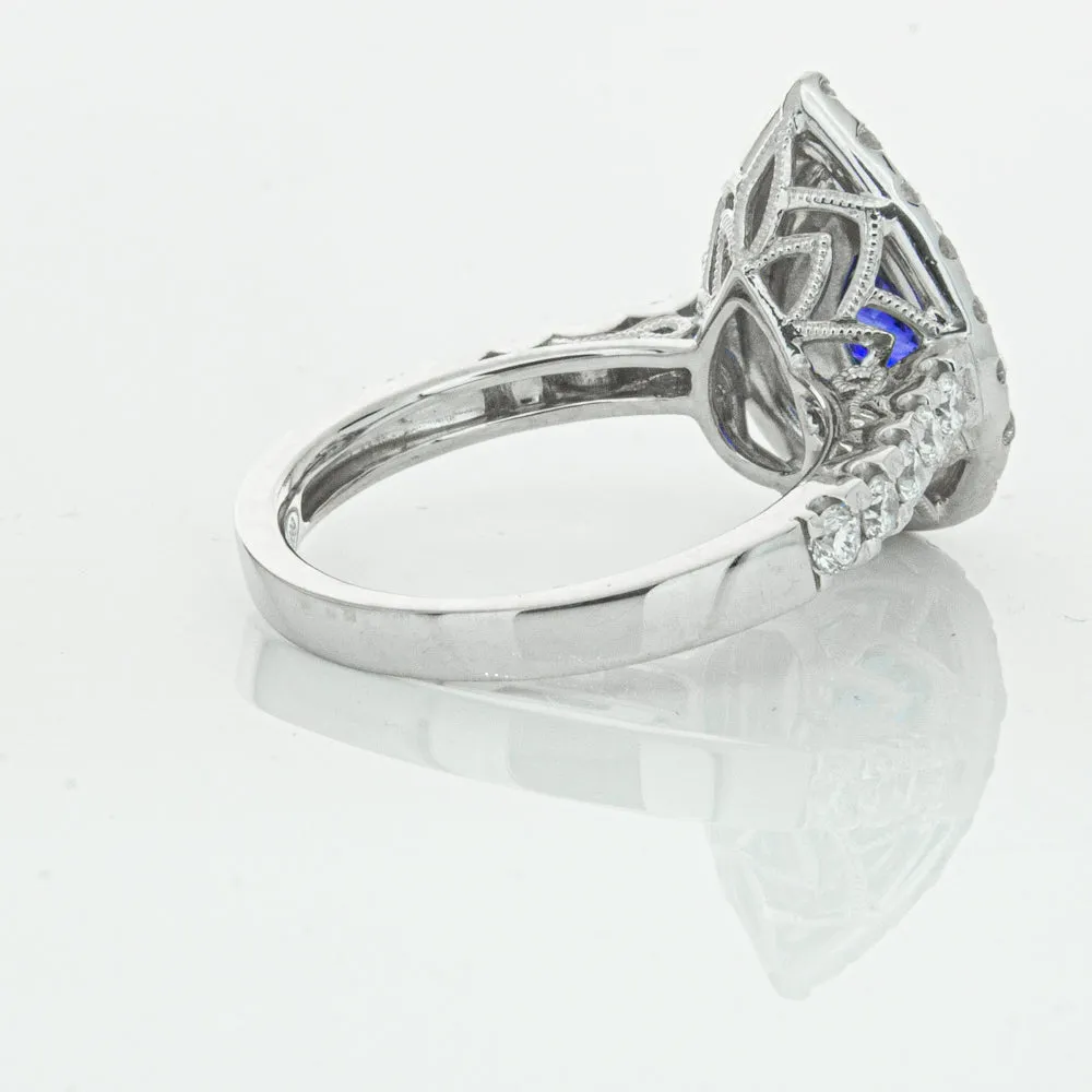 18ct White Gold Sapphire & Diamond Ring