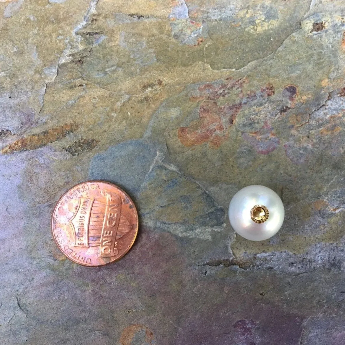 18KT Yellow Gold Paspaley South Sea Pearl Pendant Swap 12mm "Fine"