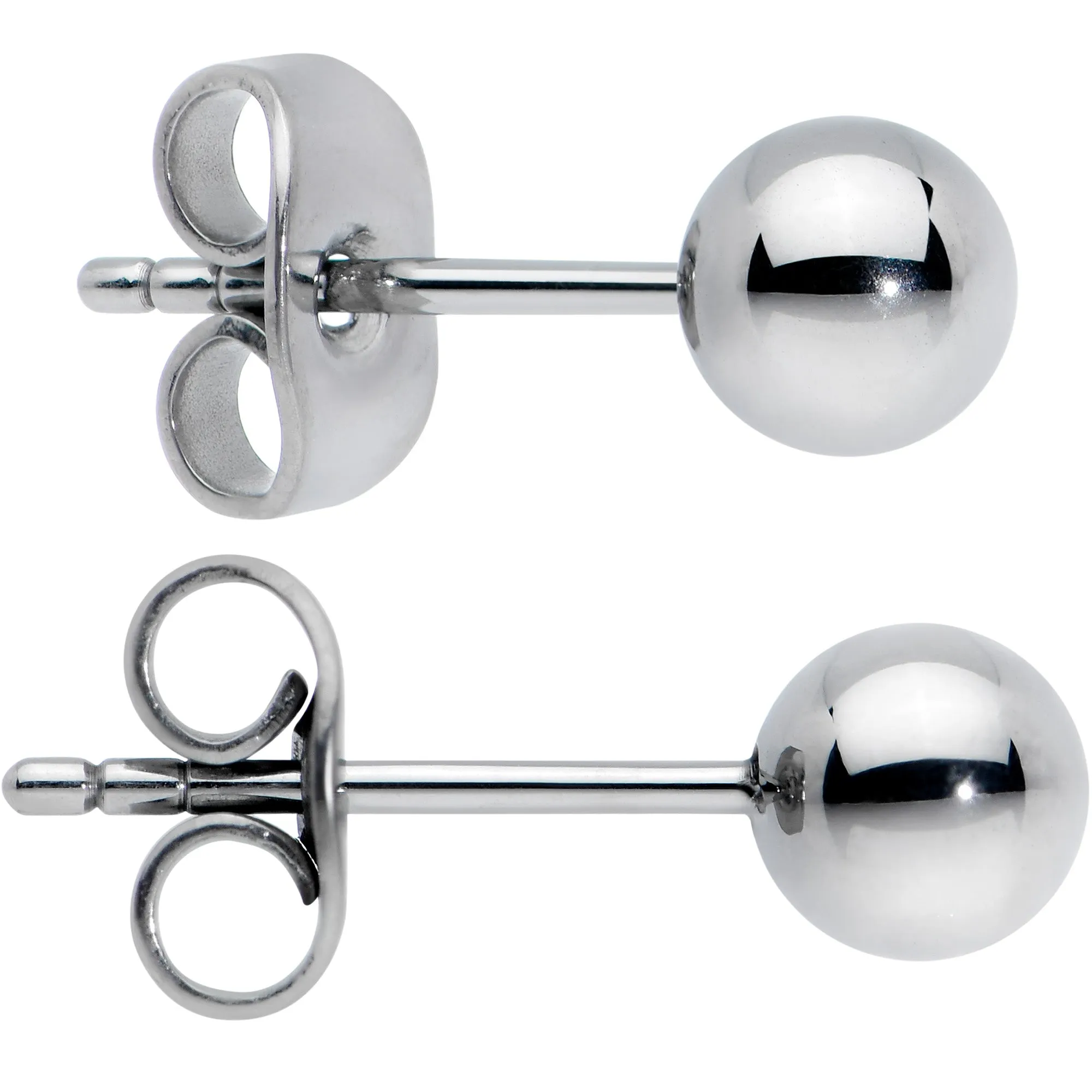 20 Gauge 5mm Ball End Grade 23 Titanium Post Stud Earrings
