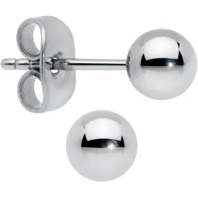 20 Gauge 5mm Ball End Grade 23 Titanium Post Stud Earrings
