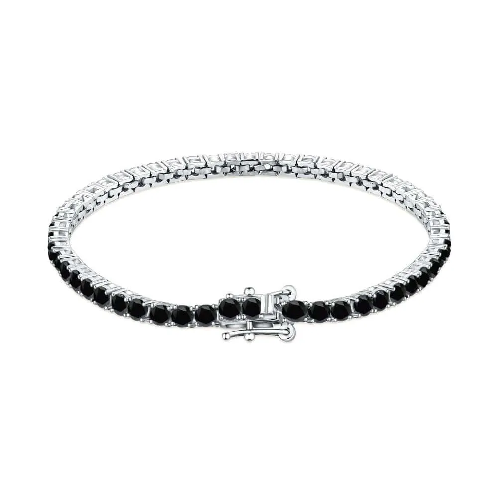 3mm Black Diamond Tennis Bracelet