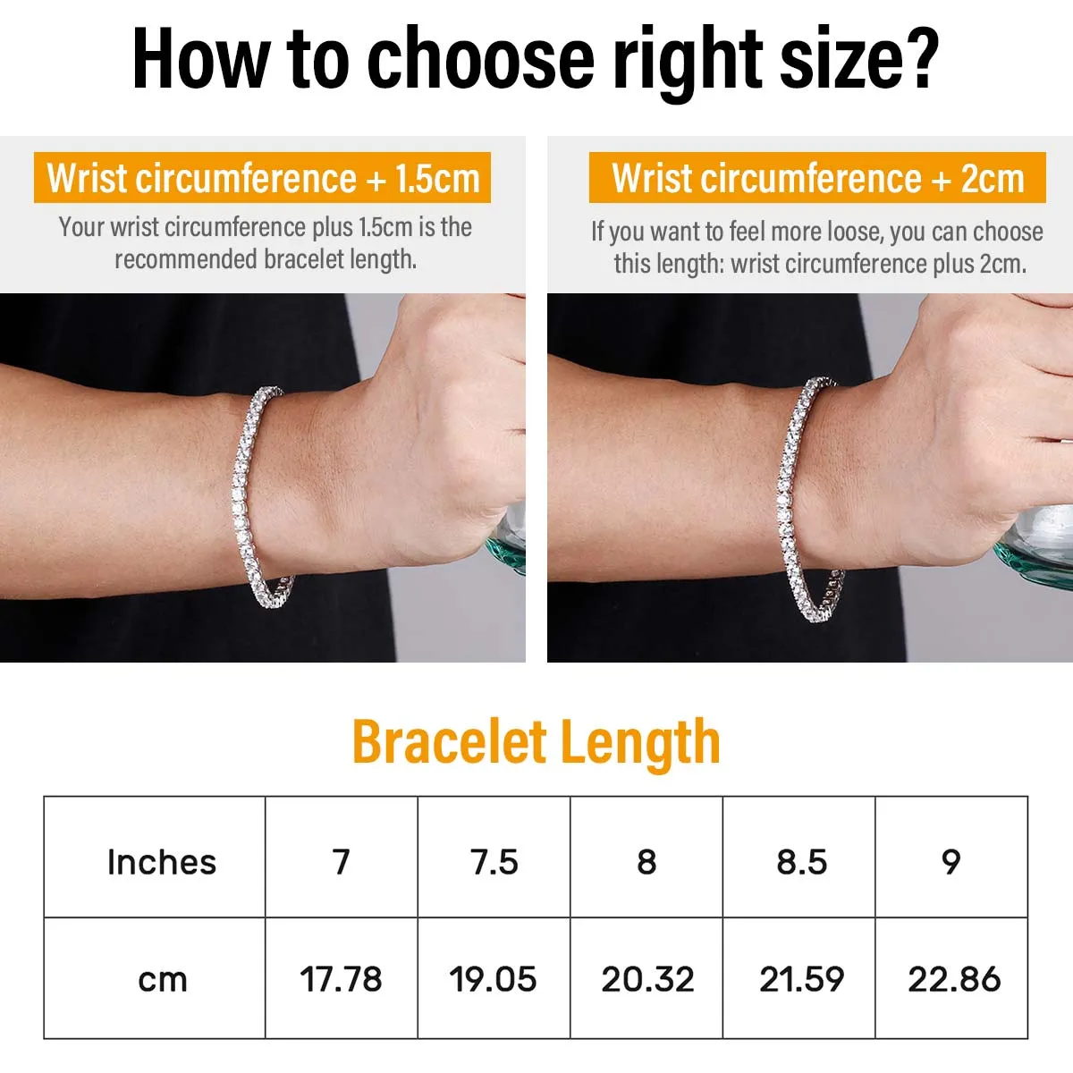 5mm White Gold CZ Diamond Mens Tennis Bracelet KRKC