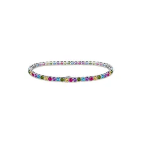 925 Silver Colorful All Inclusive Tennis Bracelet