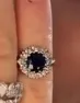 9ct Gold Sapphire and Diamond Halo Ring
