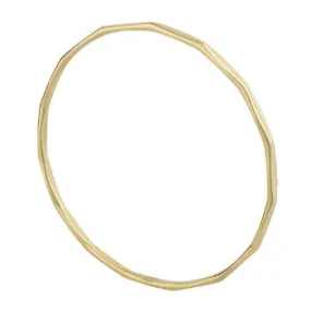 9K Yellow Gold Ladies Heavier Weight Faceted Bangle
