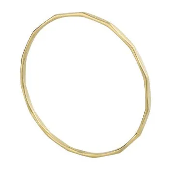 9K Yellow Gold Ladies Heavier Weight Faceted Bangle