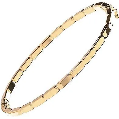 9K Yellow Gold Ladies Hinged Designer Bangle
